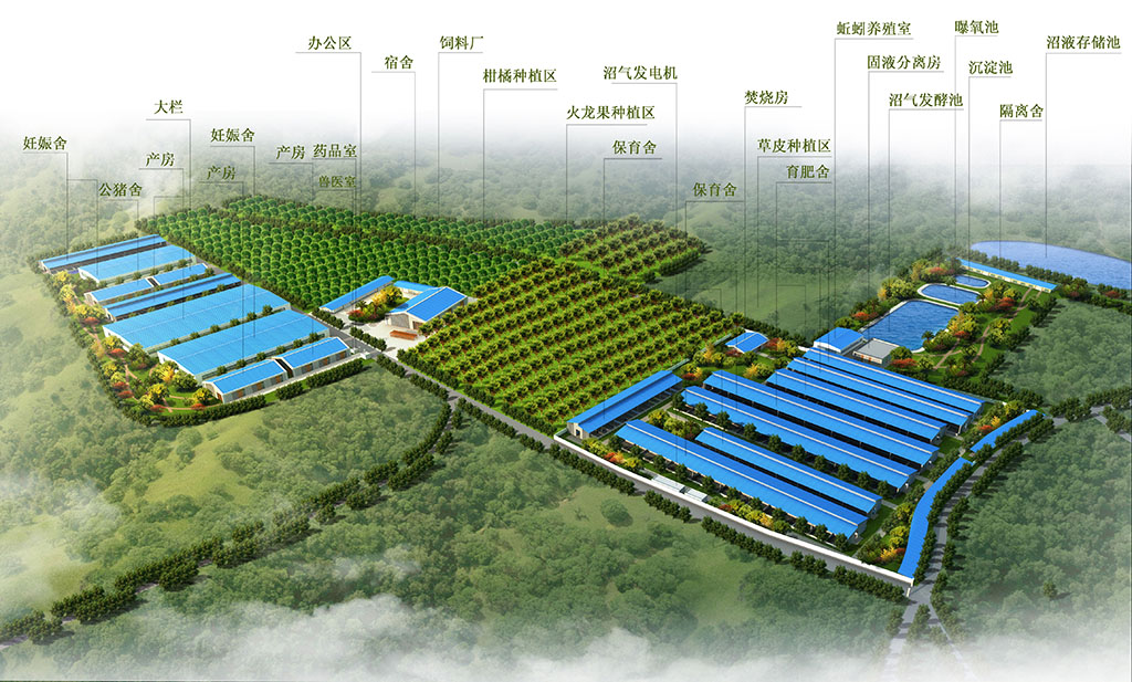 江西镇养殖基地鸟瞰图 江西镇养殖基地鸟瞰图